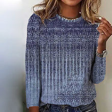 Laden Sie das Bild in den Galerie-Viewer, Langärmliges Bedrucktes T-Shirt für Damen