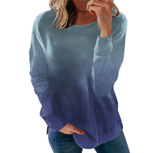 Laden Sie das Bild in den Galerie-Viewer, Sweatshirt mit Rundhalsausschnitt und Farbverlauf