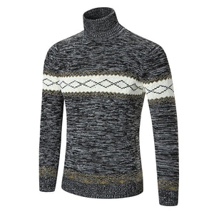 Modischer Einfacher Strickpullover mit Rautenmuster für Herren