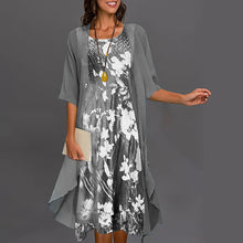 Laden Sie das Bild in den Galerie-Viewer, Zweiteiliges Sommerkleid Aus Chiffon