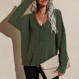 Strickjacke mit V-Ausschnitt