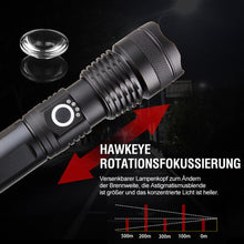 Laden Sie das Bild in den Galerie-Viewer, Superhelle und wasserdichte Militär-Taschenlampe mit Zoom