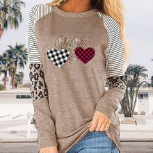 Laden Sie das Bild in den Galerie-Viewer, Langärmeliges Lässiges T-Shirt mit Rundhalsausschnitt