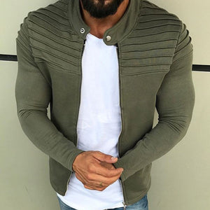 Stilvolle Einfarbige Faltenjacke