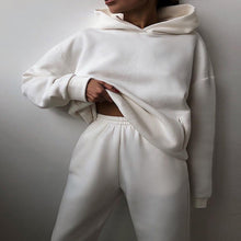 Laden Sie das Bild in den Galerie-Viewer, Lässiges Kapuzenpullover-Set Für Damen