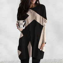 Laden Sie das Bild in den Galerie-Viewer, Pullover mit kontrastierendem geometrischem Muster