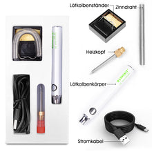 Laden Sie das Bild in den Galerie-Viewer, USB tragbares elektrisches Lötkolben-Set