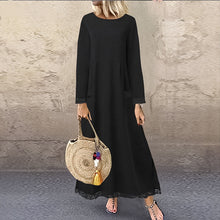 Laden Sie das Bild in den Galerie-Viewer, Spitzen-Fleece-Kleid