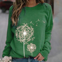 Laden Sie das Bild in den Galerie-Viewer, Sweatshirt mit Löwenzahn-Print