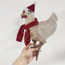 Laden Sie das Bild in den Galerie-Viewer, Weihnachten leuchtende Schal-Huhn-Dekoration