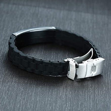 Laden Sie das Bild in den Galerie-Viewer, Silikon und Edelstahl Armband