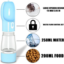 Laden Sie das Bild in den Galerie-Viewer, 2- in- 1 Tragbare Wasserflasche für Haustier