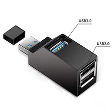 Laden Sie das Bild in den Galerie-Viewer, Winziger 3-Anschluss-USB-Hub