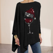 Laden Sie das Bild in den Galerie-Viewer, Rotwein-Glas-unregelmäßiges T-Shirt