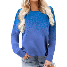 Laden Sie das Bild in den Galerie-Viewer, Sweatshirt mit Tintenpunktdruck und Rundhalsausschnitt