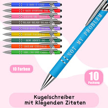 Laden Sie das Bild in den Galerie-Viewer, 10 Stück lustige Bürostifte (schwarze Tinte)