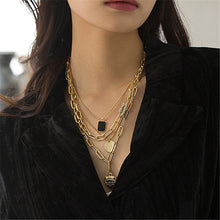 Laden Sie das Bild in den Galerie-Viewer, Metallische Halsketten-Set Für Damen