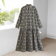 Laden Sie das Bild in den Galerie-Viewer, Langärmliges Hemdkleid für Damen