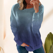 Laden Sie das Bild in den Galerie-Viewer, Sweatshirt mit Rundhalsausschnitt und Farbverlauf