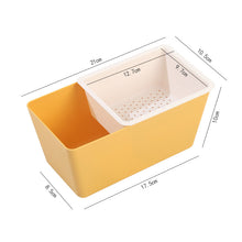 Laden Sie das Bild in den Galerie-Viewer, Quadratische Entleerbare Doppellagige Aufbewahrungsbox
