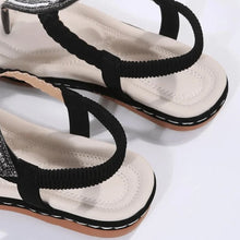 Laden Sie das Bild in den Galerie-Viewer, Damen Strap Strass geflochtene Strandschuhe