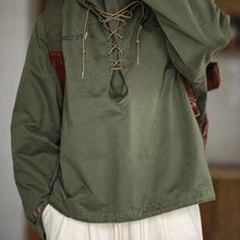 Laden Sie das Bild in den Galerie-Viewer, Vintage-Hoodie mit Schnüren