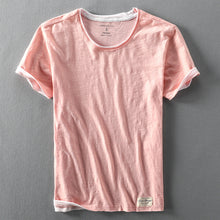 Laden Sie das Bild in den Galerie-Viewer, Herren Sommer Lässiges T-Shirt mit O-Ausschnitt