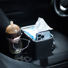 Laden Sie das Bild in den Galerie-Viewer, Multifunktionale Taschentuchbox fürs Auto mit Flaschenhalter