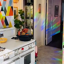 Laden Sie das Bild in den Galerie-Viewer, PVC Bunte Adsorptionsregenbogenglasfensteraufkleber, 6 Stk