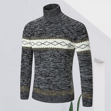 Laden Sie das Bild in den Galerie-Viewer, Modischer Einfacher Strickpullover mit Rautenmuster für Herren