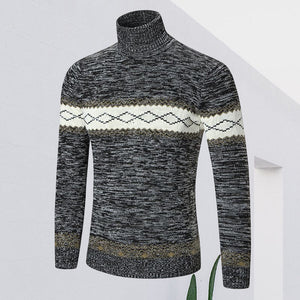 Modischer Einfacher Strickpullover mit Rautenmuster für Herren