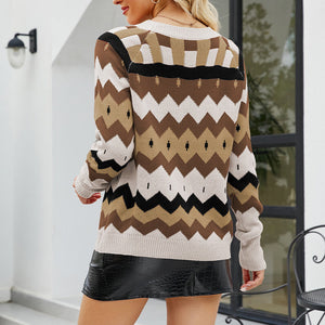 Damen Herbst Rundhalspullover