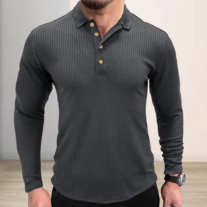 Gestreiftes Polohemd mit Revers