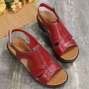 Modische Einfarbige PU-Sandalen