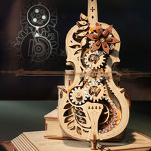 Laden Sie das Bild in den Galerie-Viewer, Vorverkauf 15 Tage - Zusammengebaute Cello-Spieluhr aus Holz