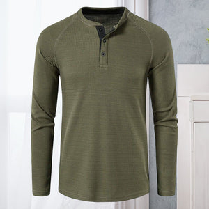 Einfarbiges Langärmliges T-Shirt für Herren