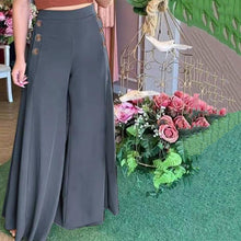 Laden Sie das Bild in den Galerie-Viewer, Damen Sommerhose mit hoher Taille und weitem Bein