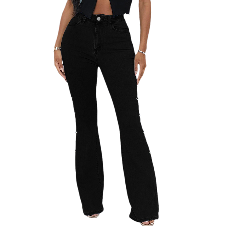 Damen Modische Schlagjeans