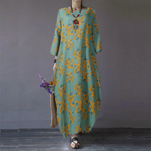 Laden Sie das Bild in den Galerie-Viewer, Vintage-Kleid mit Rundhalsausschnitt