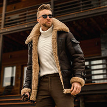 Laden Sie das Bild in den Galerie-Viewer, Herren Dicke Mittellange Jacke