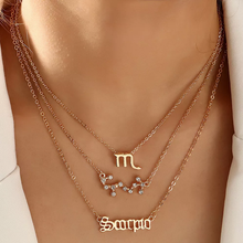 Laden Sie das Bild in den Galerie-Viewer, Sternzeichen Drei-Schicht-Halskette