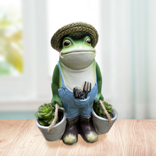 Laden Sie das Bild in den Galerie-Viewer, Kreativer Frosch-Blumentopf aus Harz
