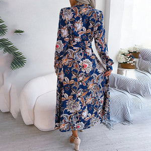Vintage geblümtes Hemdkleid mit Revers