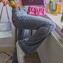Laden Sie das Bild in den Galerie-Viewer, Modische Pentagramm-Jeans mit hoher Taille