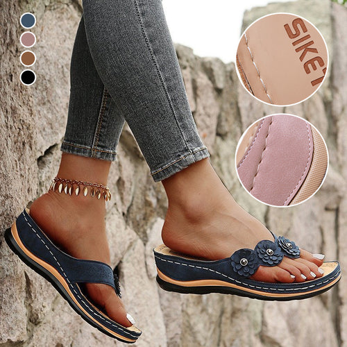 Leichte Blumensandalen für Damen