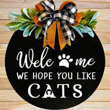 Laden Sie das Bild in den Galerie-Viewer, Willkommensschild aus Holz