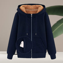 Laden Sie das Bild in den Galerie-Viewer, Kapuzen-Fleecemantel mit Reißverschluss