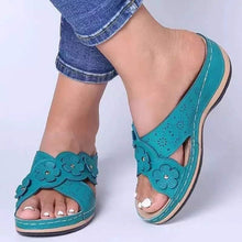Laden Sie das Bild in den Galerie-Viewer, Sommer Einfarbige Blumensandalen