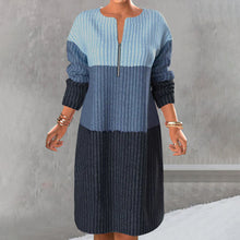 Laden Sie das Bild in den Galerie-Viewer, Farbblockkleid mit Reißverschluss