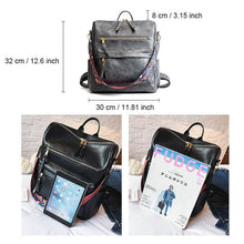 Laden Sie das Bild in den Galerie-Viewer, Vintage-Rucksack für Damen mit großem Fassungsvermögen